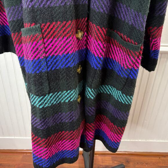 Torrid Plus Size 5X Coatigan Collared Sweater Duster Cardigan Striped Pockets - Picture 12 of 13